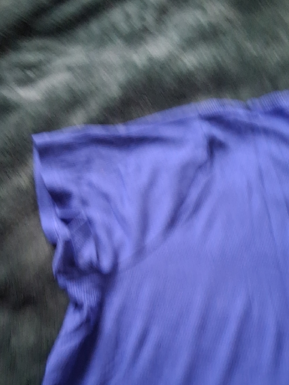 Nine West Royal Blue Short Sleeve Ribbed Tee - Picture 4 of 5
